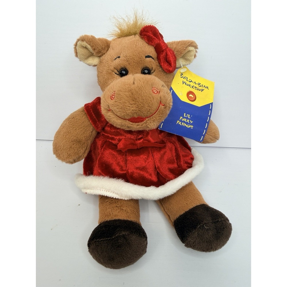 Build A Bear Lil Furry Friends Moose Girl With Outfit 11" Plush Stuffed Animal